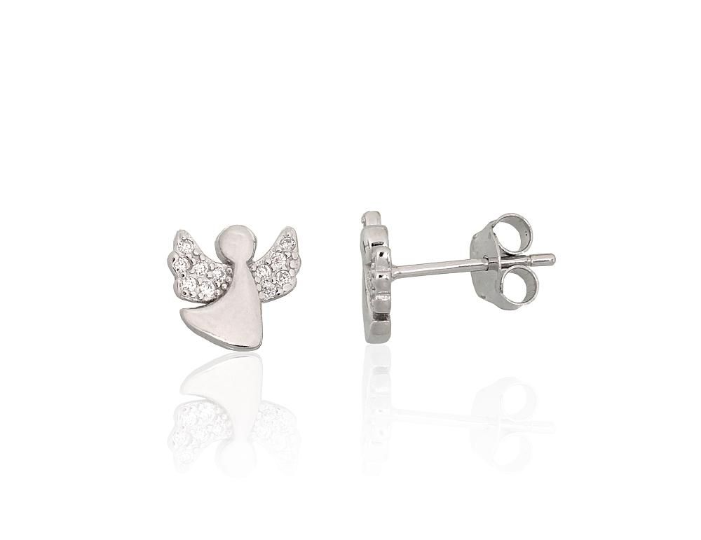 Silver stud earrings A2204294PRhGrCZ Silver 925° Rhodium Plating Zirkons  stud