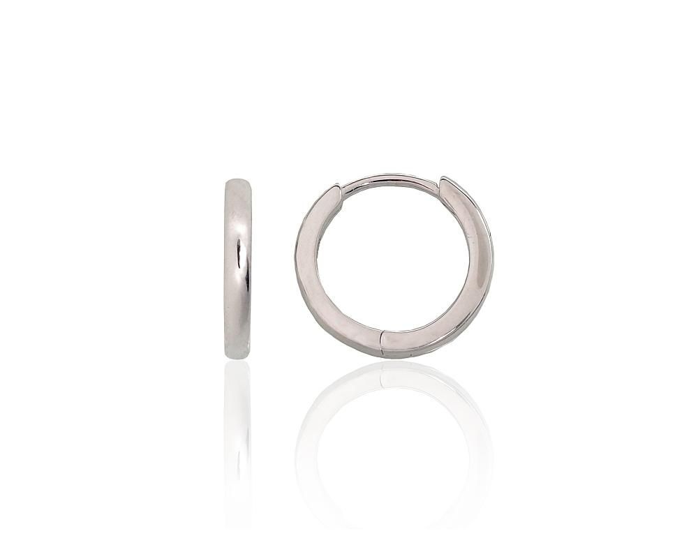Silver hoop earrings A2204302PRhGr Silver 925° Rhodium Plating hoop