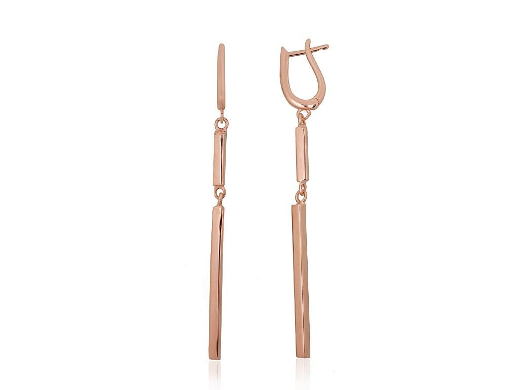 Silver earrings with &#39;english&#39; lock A2204305PAuR Silver 925° red gold Plating &quot;English&quot; lock