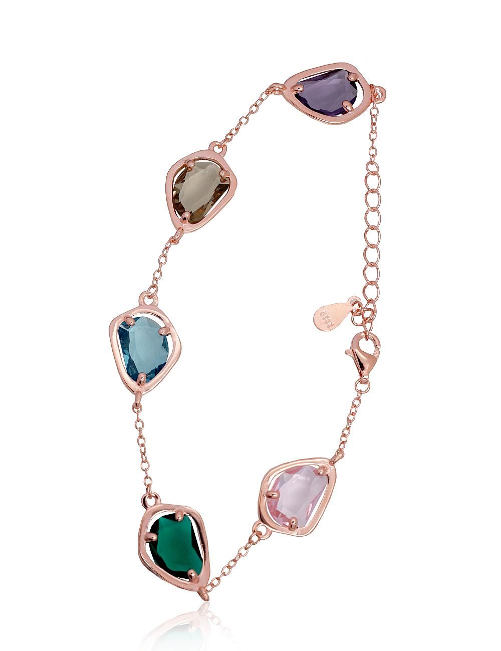 Silver bracelet A2600446PAuRCZMIX Silver 925° red gold Plating Zirkons  Gold plated