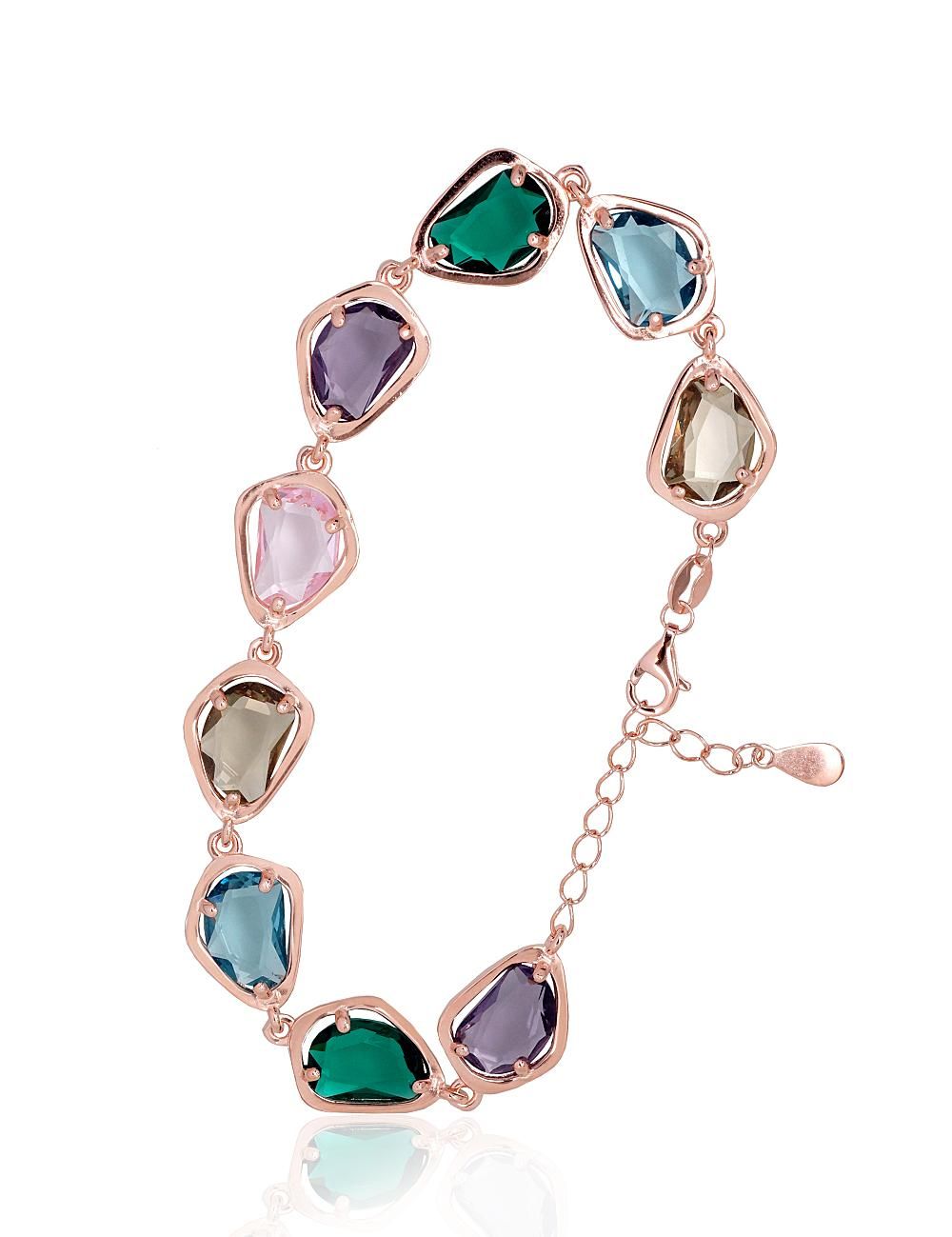 Silver bracelet A2600445PAuRCZMIX Silver 925° red gold Plating Zirkons  Gold plated