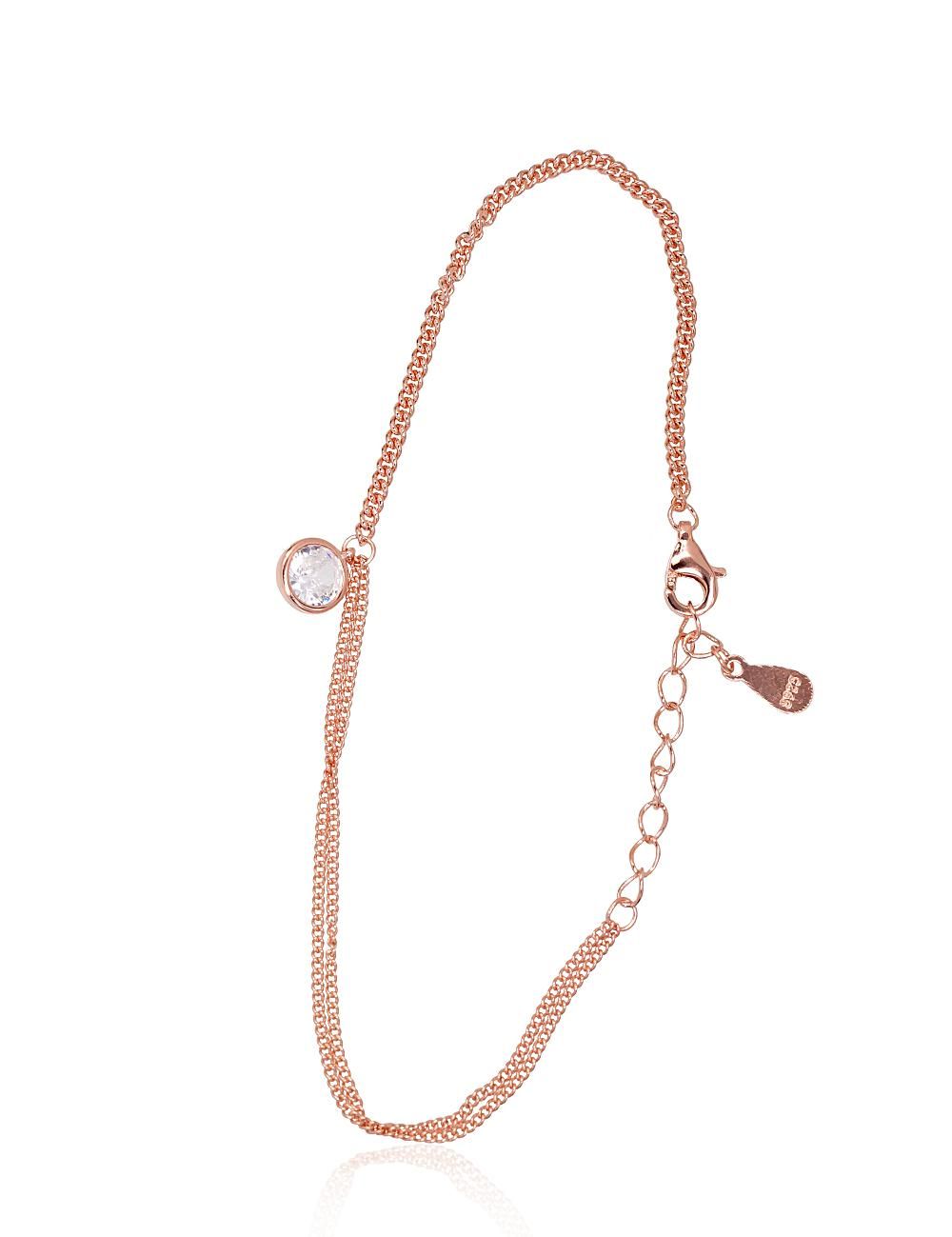 Silver bracelet A2600438PAuRCZ Silver 925° red gold Plating Zirkons  Gold plated