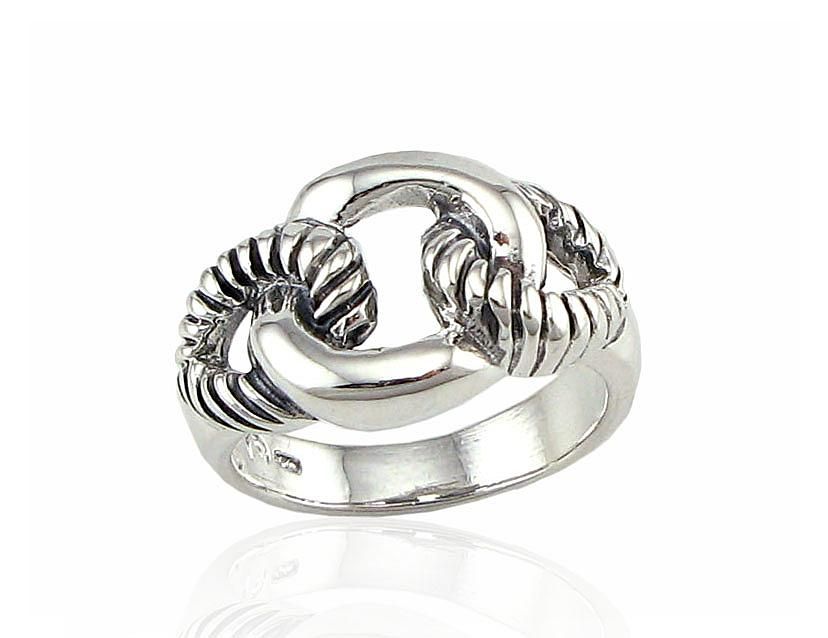 Silver ring A2101493POxBk Silver 925° oxide Plating Women