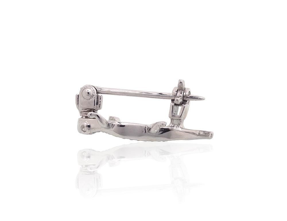 Silver brooch A2920233PRhGrCZ Silver 925° Rhodium Plating Zirkons