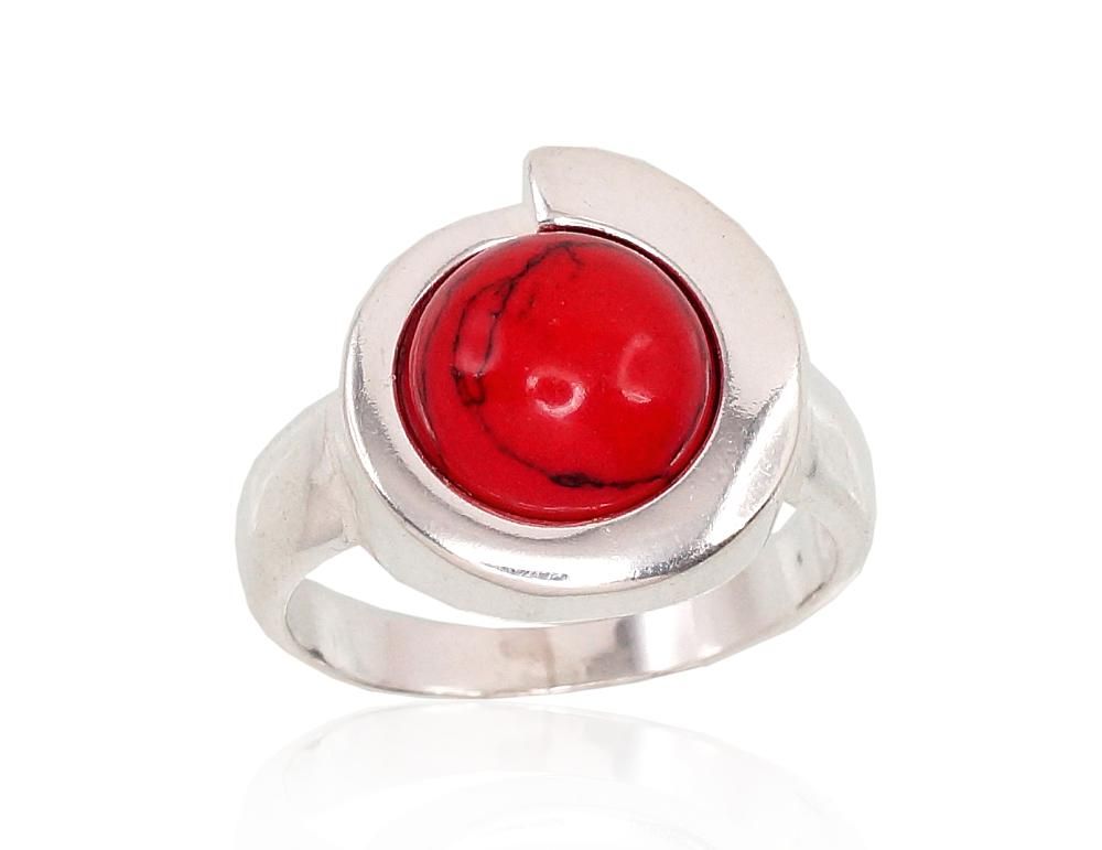 Silver ring A2101426COX Silver 925° Coral Imitation  Women