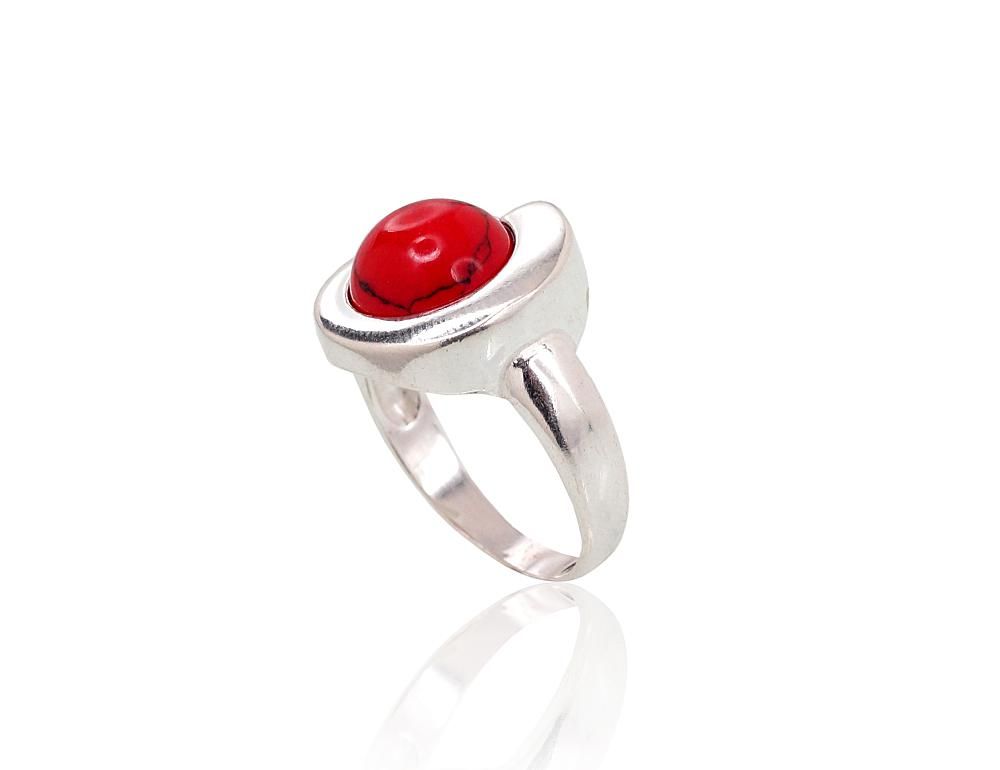 Silver ring A2101426COX Silver 925° Coral Imitation  Women