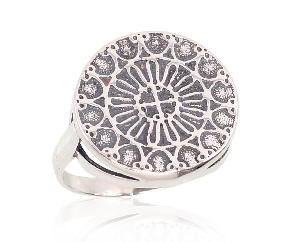 Silver ring A2101396POxBk Silver 925° oxide Plating Women