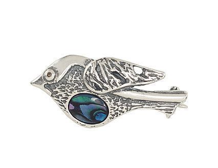 Silver brooch A2920085POxBkPLG Silver 925° oxide Plating Motherofpearl