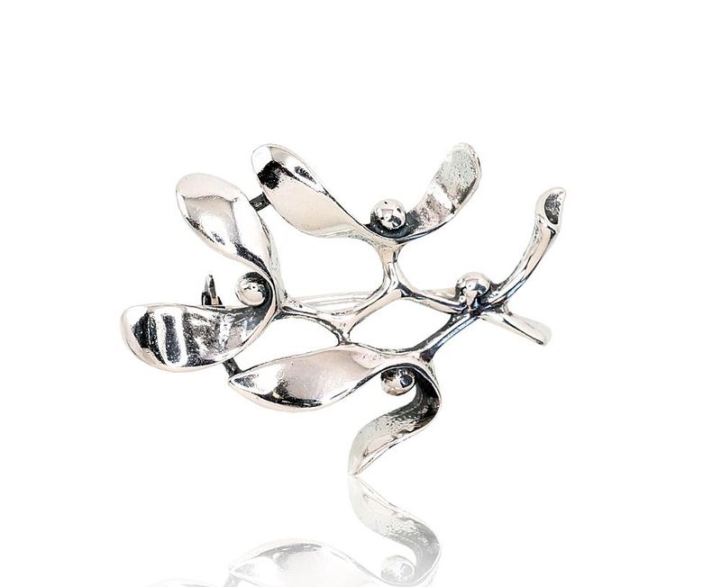 Silver brooch A2920146POxBk Silver 925° oxide Plating