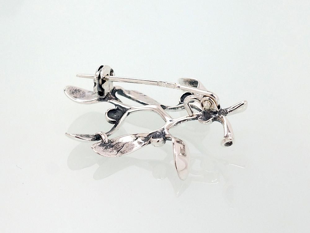 Silver brooch A2920146POxBk Silver 925° oxide Plating