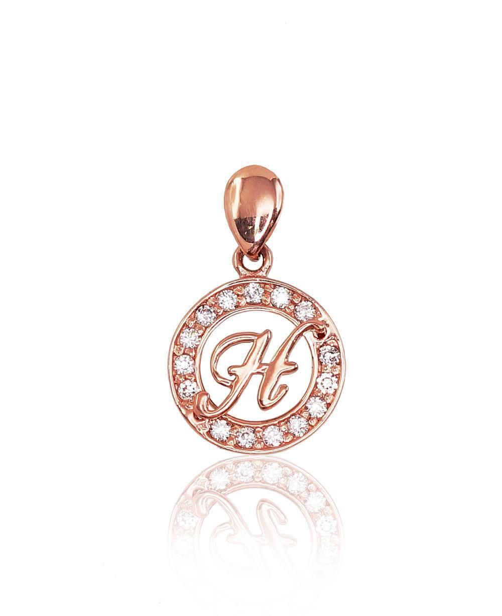 Gold Pendant, Letter H A1300129AuRCZ