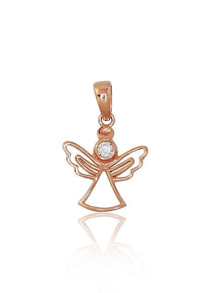 Gold pendant A1300187AuRCZ Red Gold 585° Zirkons  Women