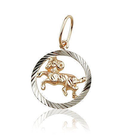 Gold pendant zodiac Capricorn