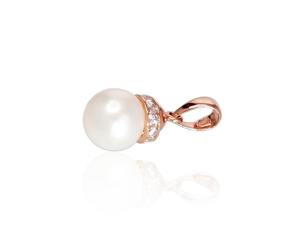 Gold Pendant with Cultured Pearl A130516AuR