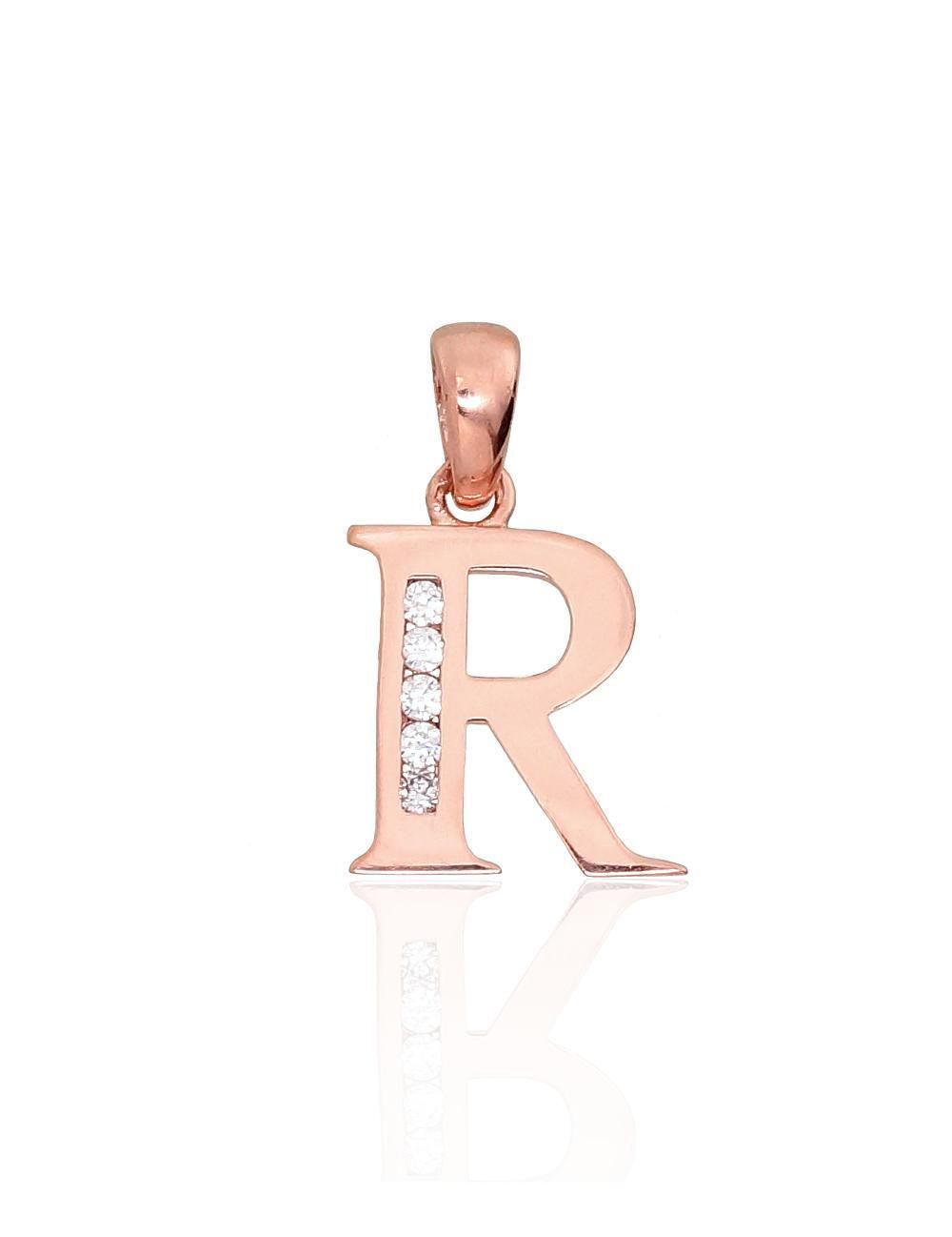 Gold Pendant, Letter R , Model A1300761AuRCZ