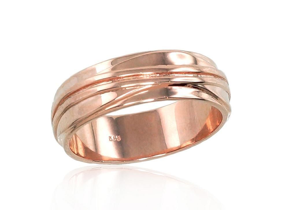 Gold Wedding Ring: with 6 mm wide pattern, Model A1100553AuR