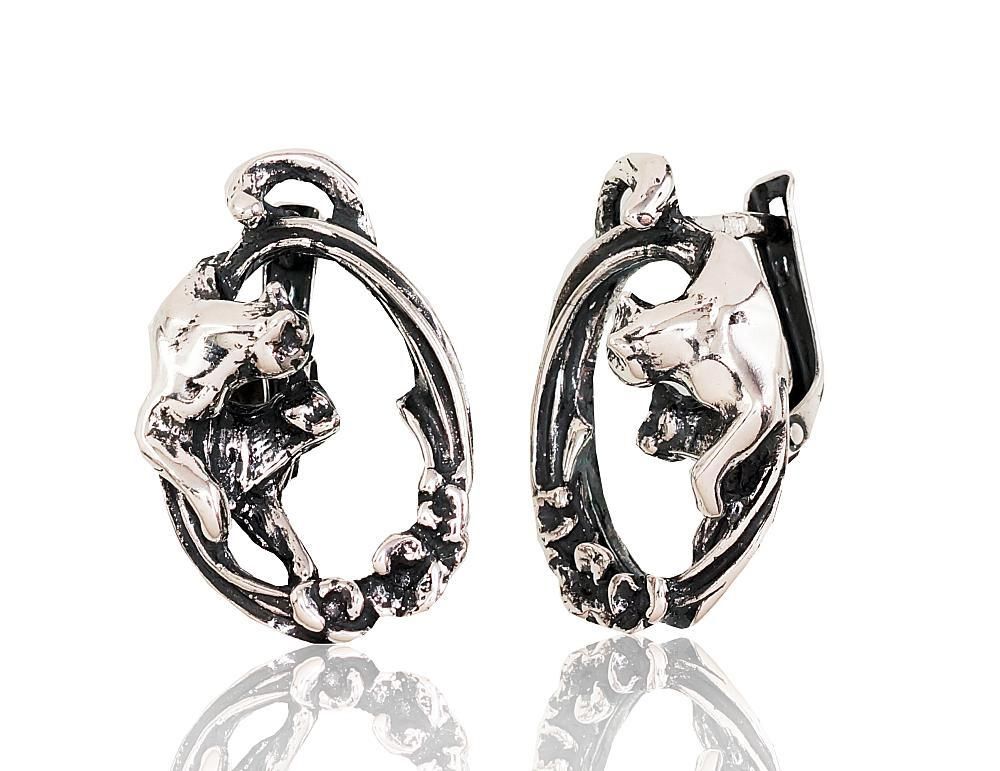 Silver earrings, A2203022POxBk