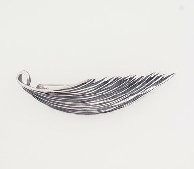Silver brooch A2920019MattPOxMattBk Size 75 mm