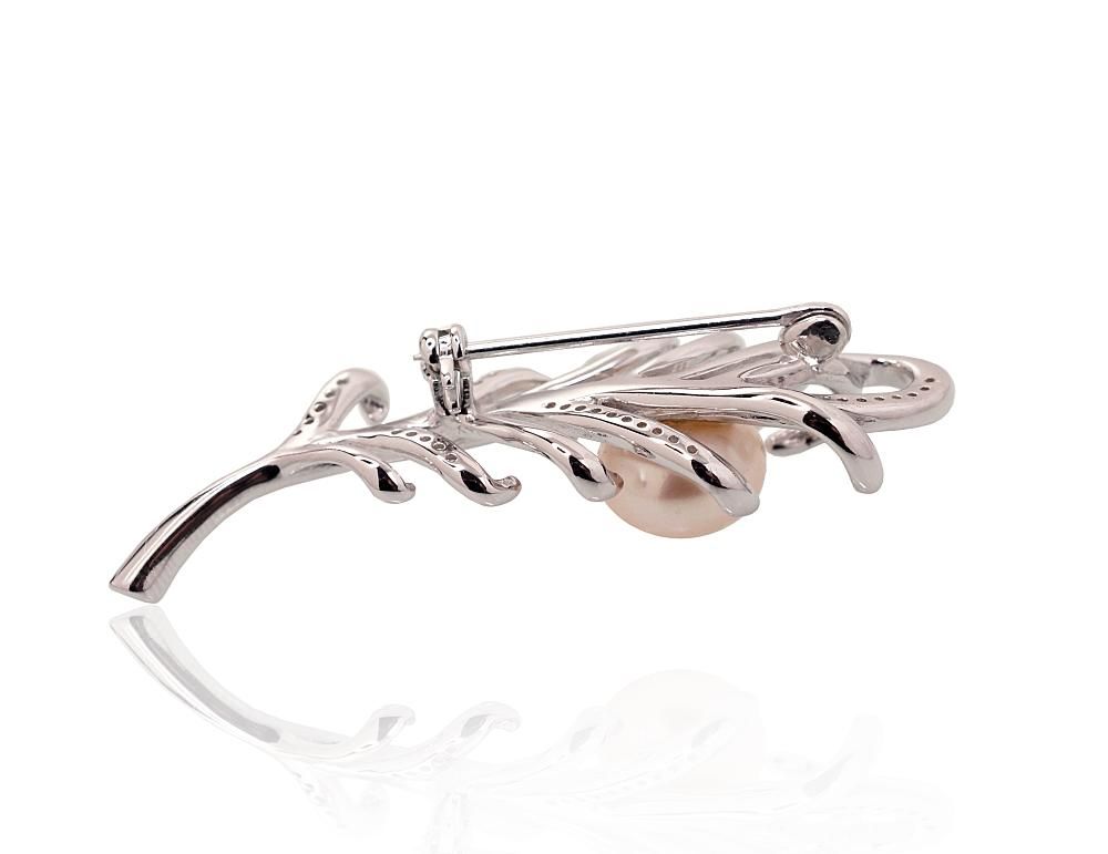 Silver brooch A2920176PRhGrCZPEPI