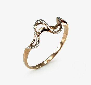 Gold ring for women, size 16, model A1100068AuRPRhW,