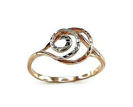 Gold ring for women with white gold