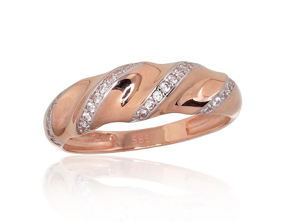 Gold ring for women, model A1100886AuRPRhWCZ