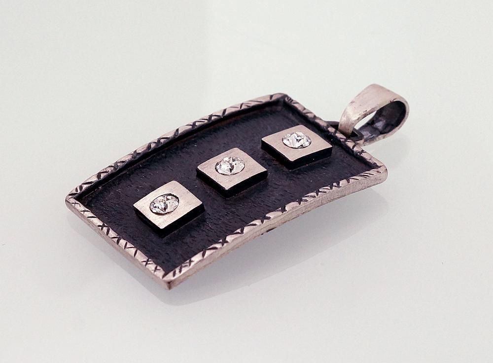 Silver Pendant A2301534MattPOxMattBkSV