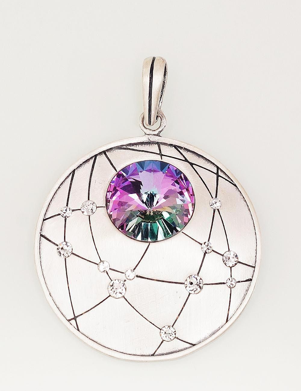 Silver Pendant A2301535MattPOxMattBkSVSVMIXV