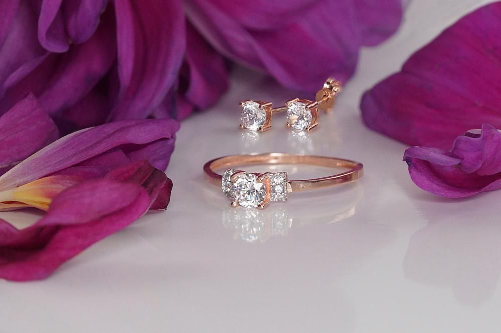 Gold Engagement Ring A1100889AuRPRhWCZ