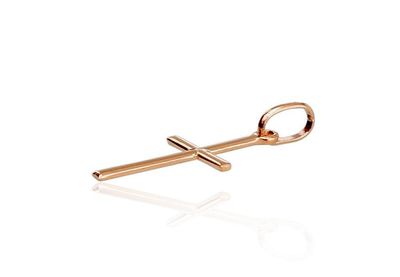Gold Pendant, Cross A1300035AuR, Red Gold 585°