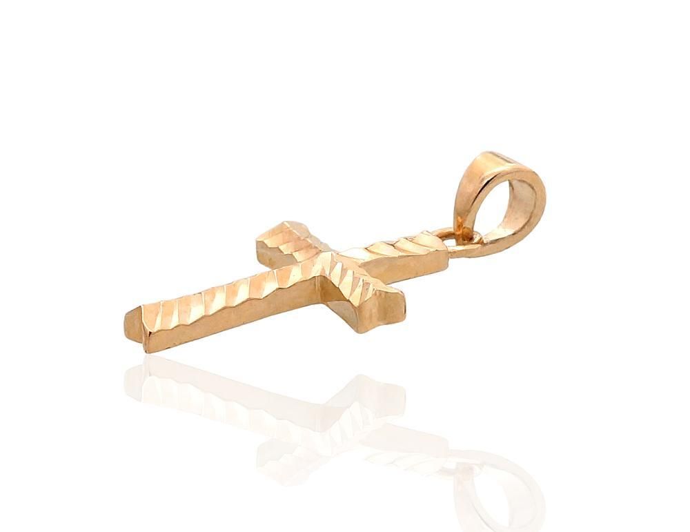 Gold Pendant, Cross A1300784AuY, Yellow Gold 585°