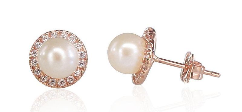 Gold Earrings Pearls A1200629AuRCZPE Gold Earrings Pearls A1200629AuRCZPE