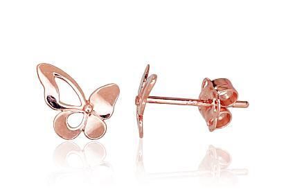 Butterfly Gold Earrings For Girls A1200295AuR