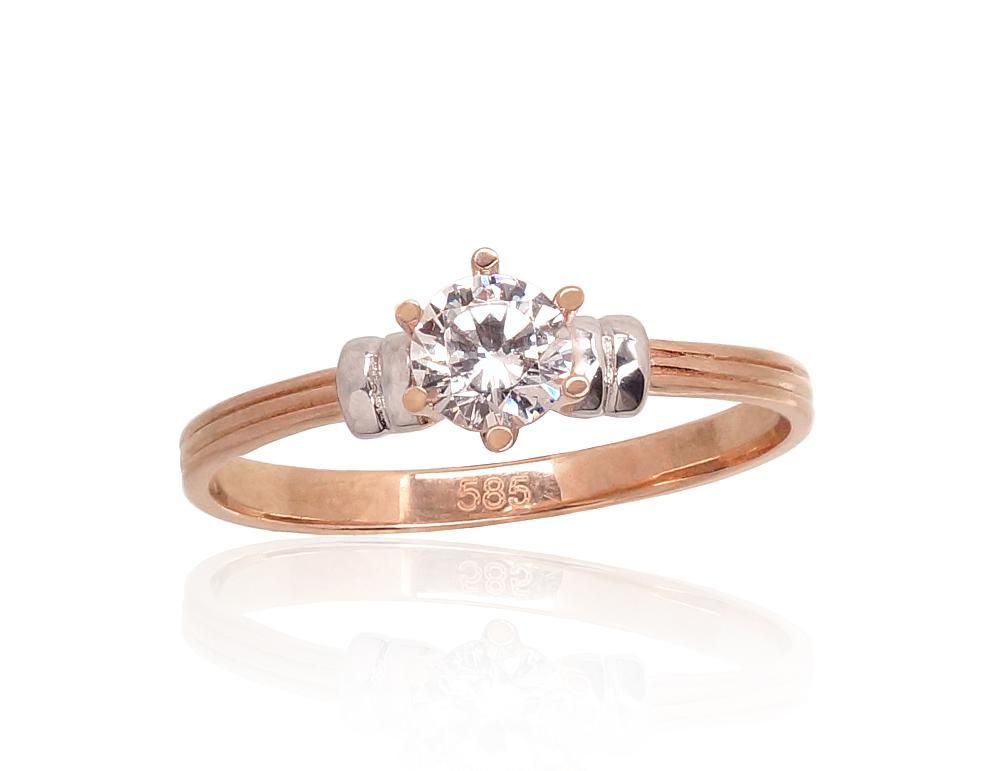 Gold Engagement Ring A1100934AuRPRhWCZ