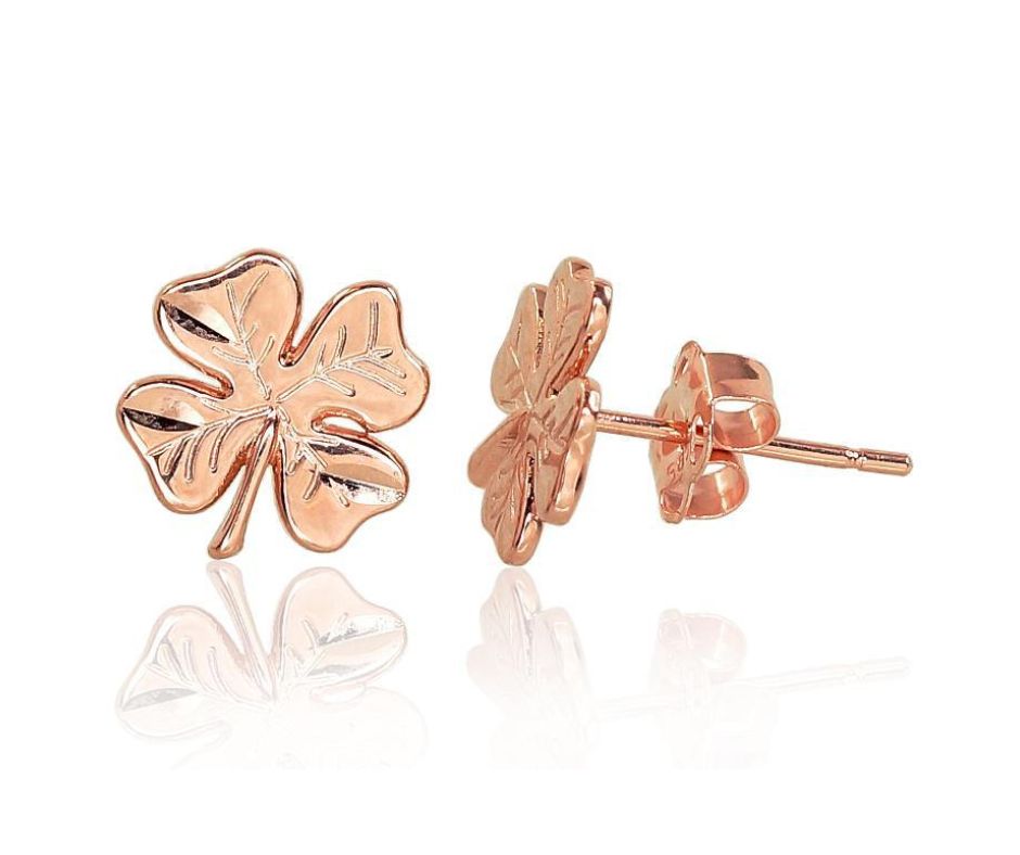 Four-leaf Clover Leaf | Gold Earrings | Model A1201116