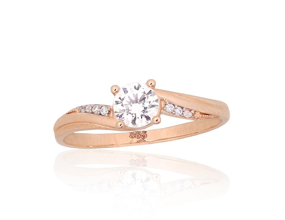 Gold Engagement Ring A1100890AuRPRhWCZ