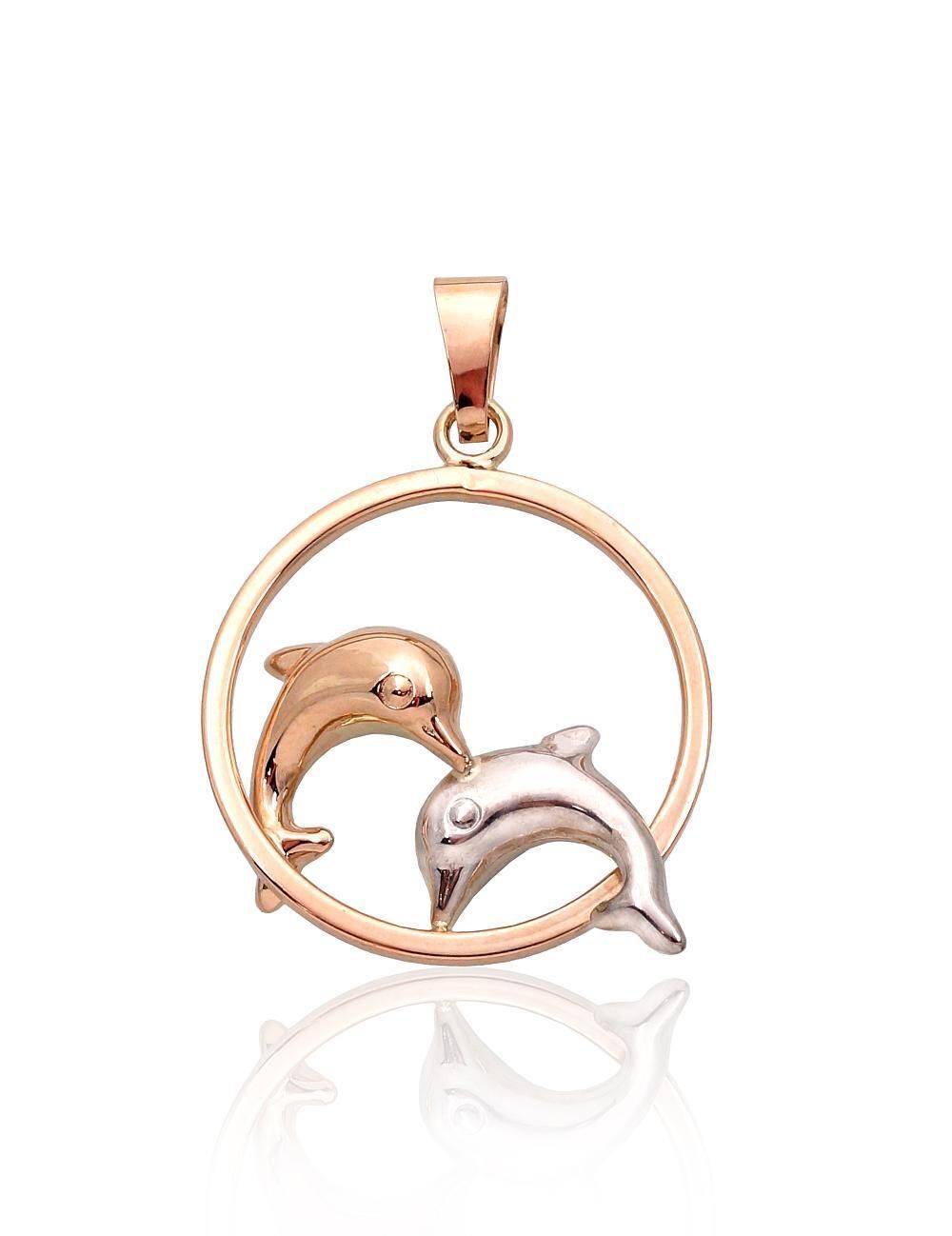 Dolphins - Gold Pendant A1300881A