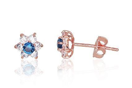 Flower Ring Gold Earrings A1200144AuRCZCZB