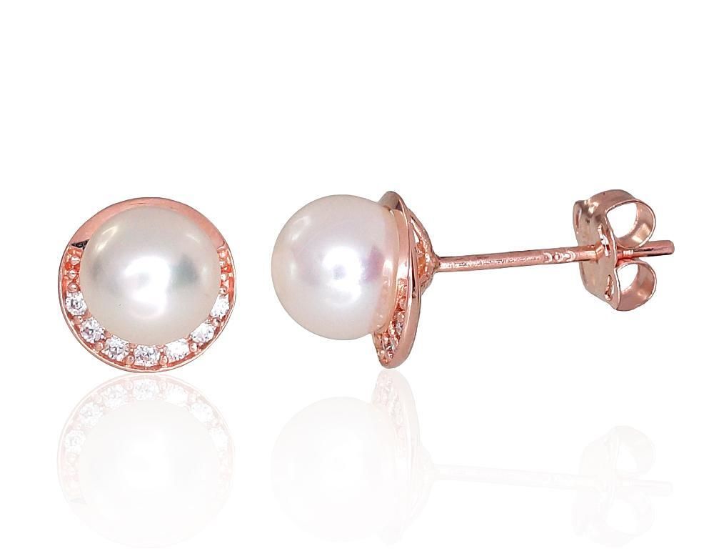 Pearl Eye Gold Earrings A1201216AuRCZPE