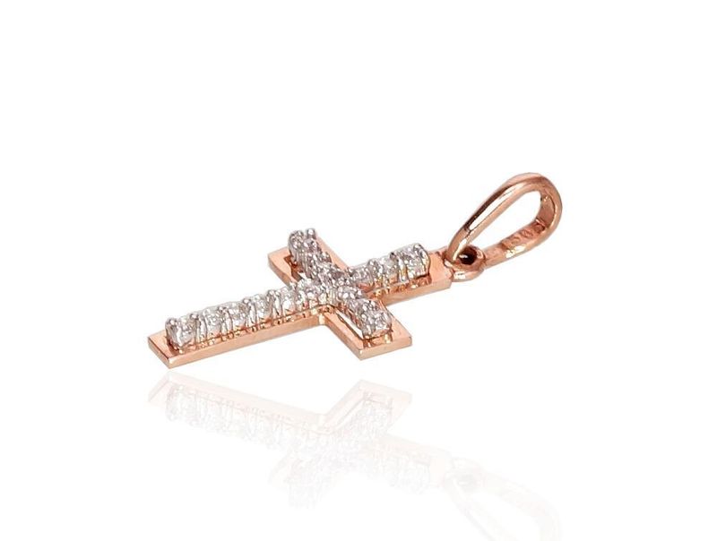 Gold Cross Pendant A1300175AuRAuWCZ
