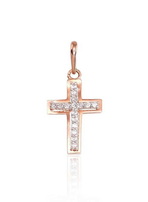Gold Cross Pendant A1300175AuRAuWCZ