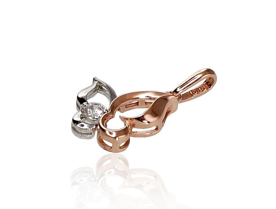 Love Butterfly Gold Pendant A1300304AuRAuWCZ