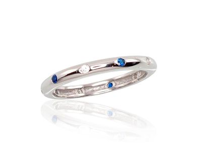 Silver ring A2101173PRhGrCZCZB