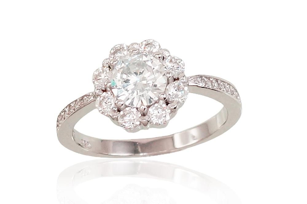 Silver Ring A2101555PRhGrCZ