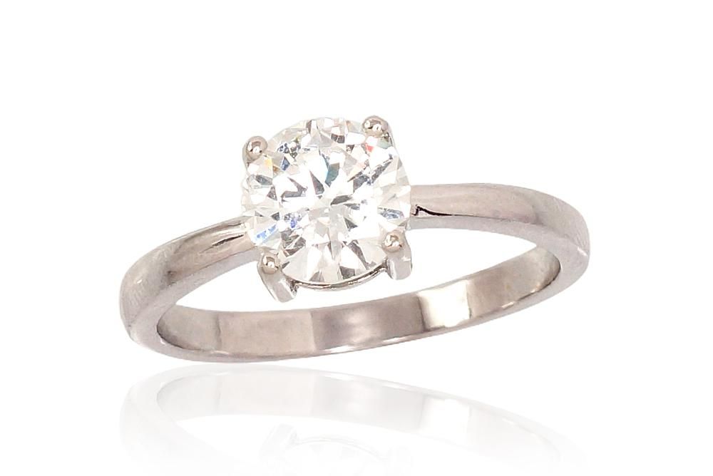 Engagement Silver Ring A2101614PRhGrCZ