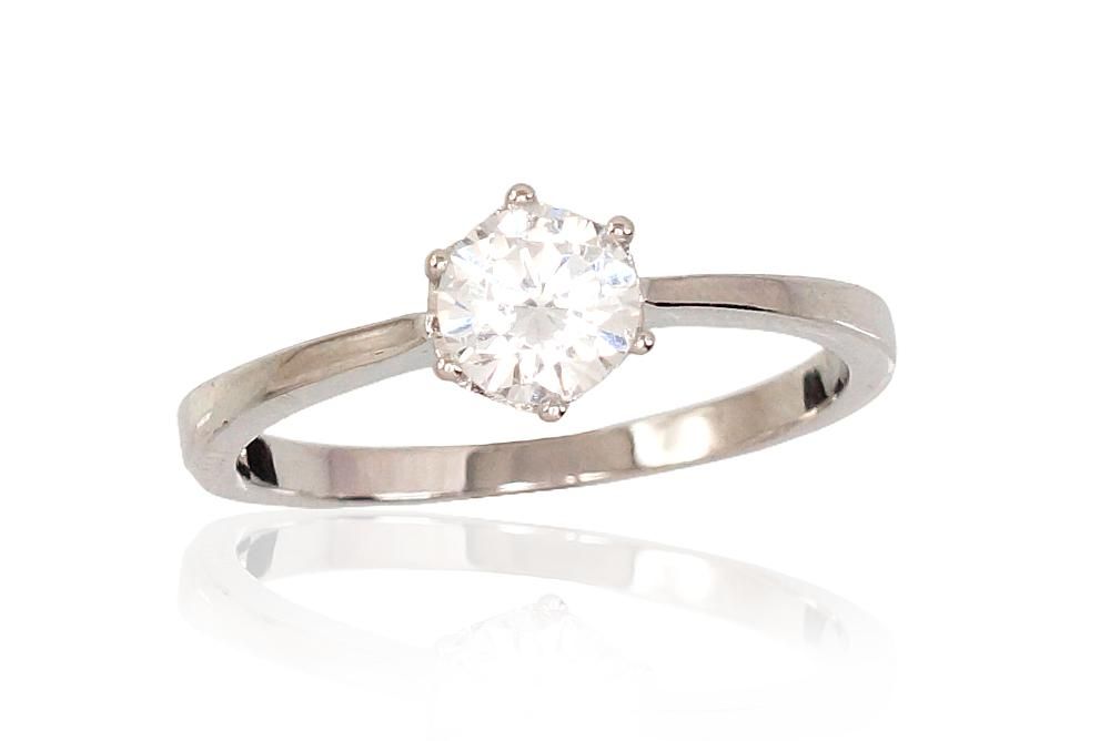 For Engagement Silver Ring A2101615PRhGrCZ