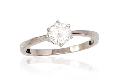 For Engagement Silver Ring A2101615PRhGrCZ