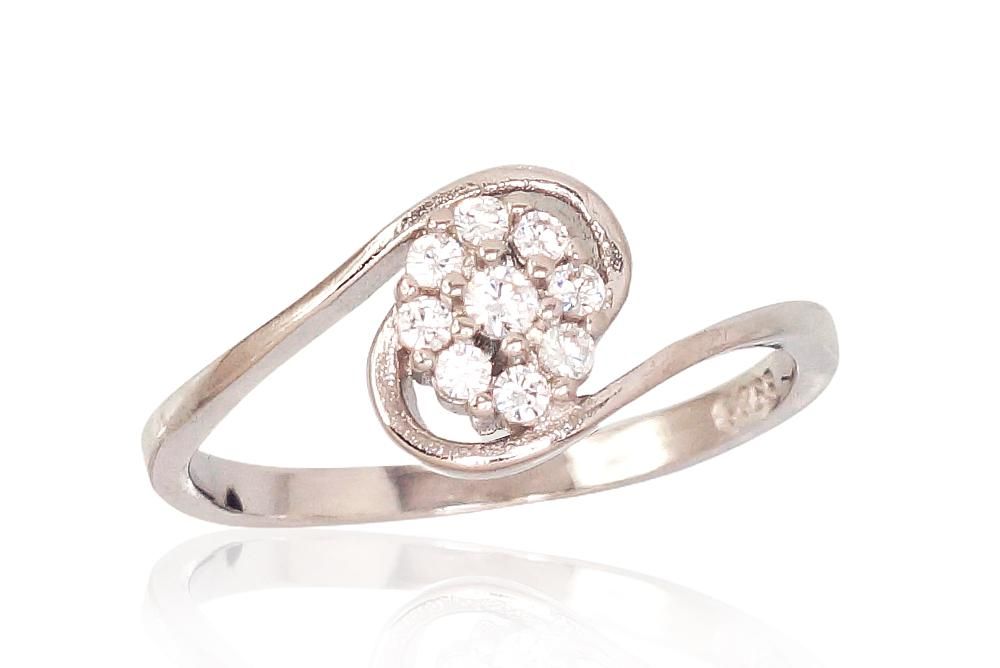Engagement Silver Ring A2101617PRhGrCZ