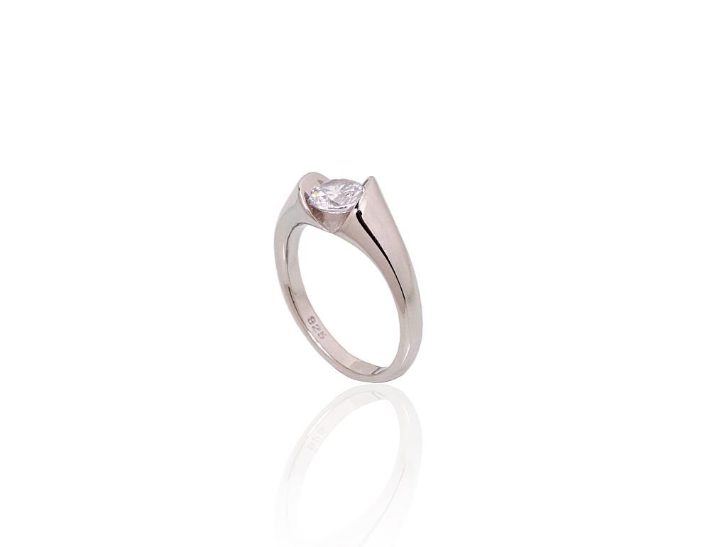Silver Ring A2101710PRhGrCZ
