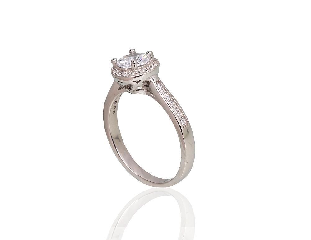 Silver Ring A2101794PRhGrCZ